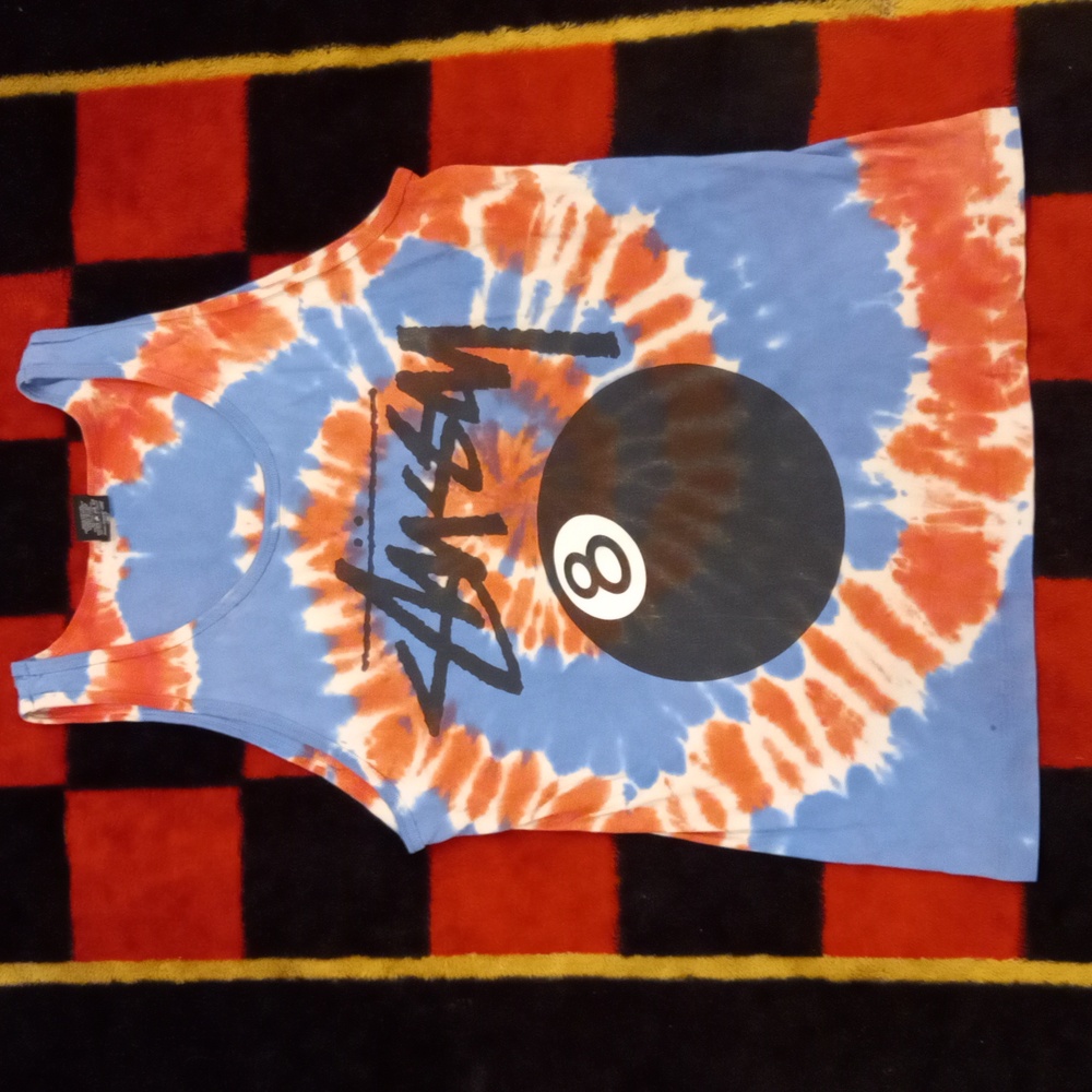 Stussy Tie Dye 8 Ball Tanktop